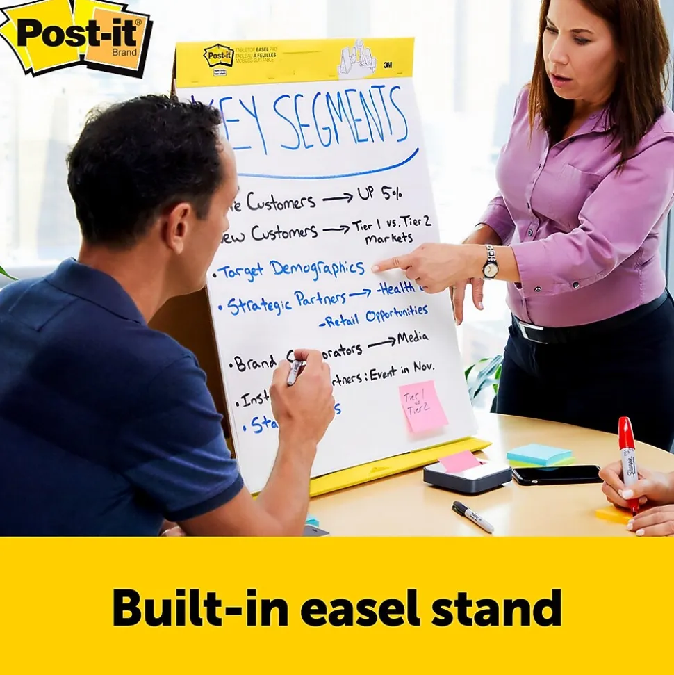 Post-it Super Sticky Tabletop Easel Pad, 20" x 23", 20 Sheets/Pad (563)