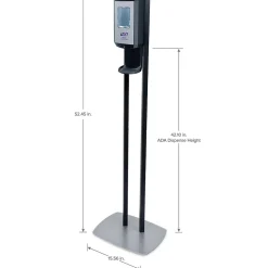 PURELL CS6 Automatic Floor Stand Hand Sanitizer Dispenser, Black/Chrome (7416-DS)