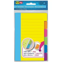 Redi-Tag Divider Sticky Notes With Tabs, Assorted Colors, 60 Sheets/set, 3 Sets/box