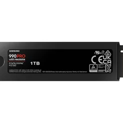 Samsung 990 PRO 1TB M.2 PCI Express 4.0 Internal Solid-State Drive with Heatsink, V-NAND (MZ-V9P1T0CW)