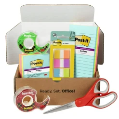 Scotch and Post-it Brand Back to School Bundle, 2 Scotch Tapes, 2 Post-it Notes, 1 Post-it Flag, 1 Scotch Scissors (SIOC)