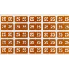 Smead "25" ETS Color-Coded Labels, 1" x 0.5" Brown, 25 Labels/Sheet, 10 Sheets/Pack (67925)