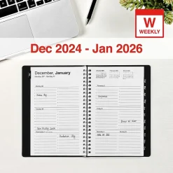 Staples 2025 5" x 8" Weekly & Monthly Appointment Book, Black (ST58454-25) Outlet