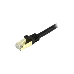 StarTech 8ft Black Cat6a Shielded Patch Cable, Cat6a Ethernet Cable, 8 ft Cat 6a STP Cable, Snagless RJ45 Ethernet Cord