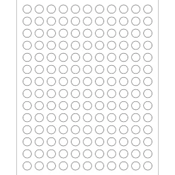 Tape Logic ® Circle Laser Labels, 1/2", White, 15400/Case (LL140) New