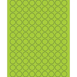 Tape Logic ® Fluorescent Circle Laser Labels, 3/4", Fluorescent Green, 10800/Case (LL190GN) New