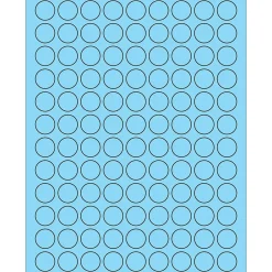 Tape Logic ® Fluorescent Circle Laser Labels, 3/4", Pastel Blue, 10800/Case (LL190BE) Sale