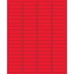 Tape Logic ® Rectangle Laser Labels, 1 15/16" x 1/2", Fluorescent Red, 8000/Case (LL171RD)