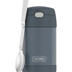Thermos 16-Ounce FUNtainer Vacuum-Insulated Stainless Steel Food Jar with Folding Spoon, Stone Slate (F31101SL6) Clearance