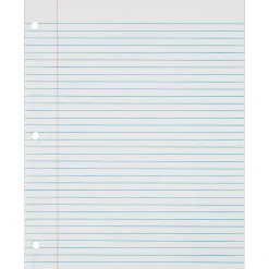 TOPS College Ruled Filler Paper, 8.5" x 11", 3-Hole Punched, 500 Sheets/Pack (62349) Outlet