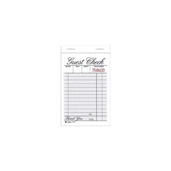 TOPS 1-Part Guest Check Pad, 12 Sets/Book (2100-12)