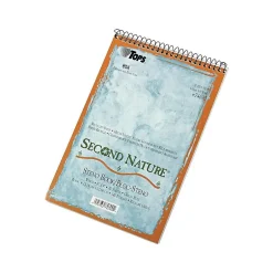 TOPS Second Nature Steno Pad, 6" x 9", Gregg Ruled, White, 70 Sheets/Pad (TOP 74690) Clearance