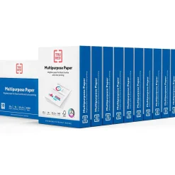 TRU REDâ„¢ 8.5" x 11" Multipurpose Paper, 20 lbs., 96 Brightness, 500 Sheets/Ream, 10 Reams/Carton (TR56962)