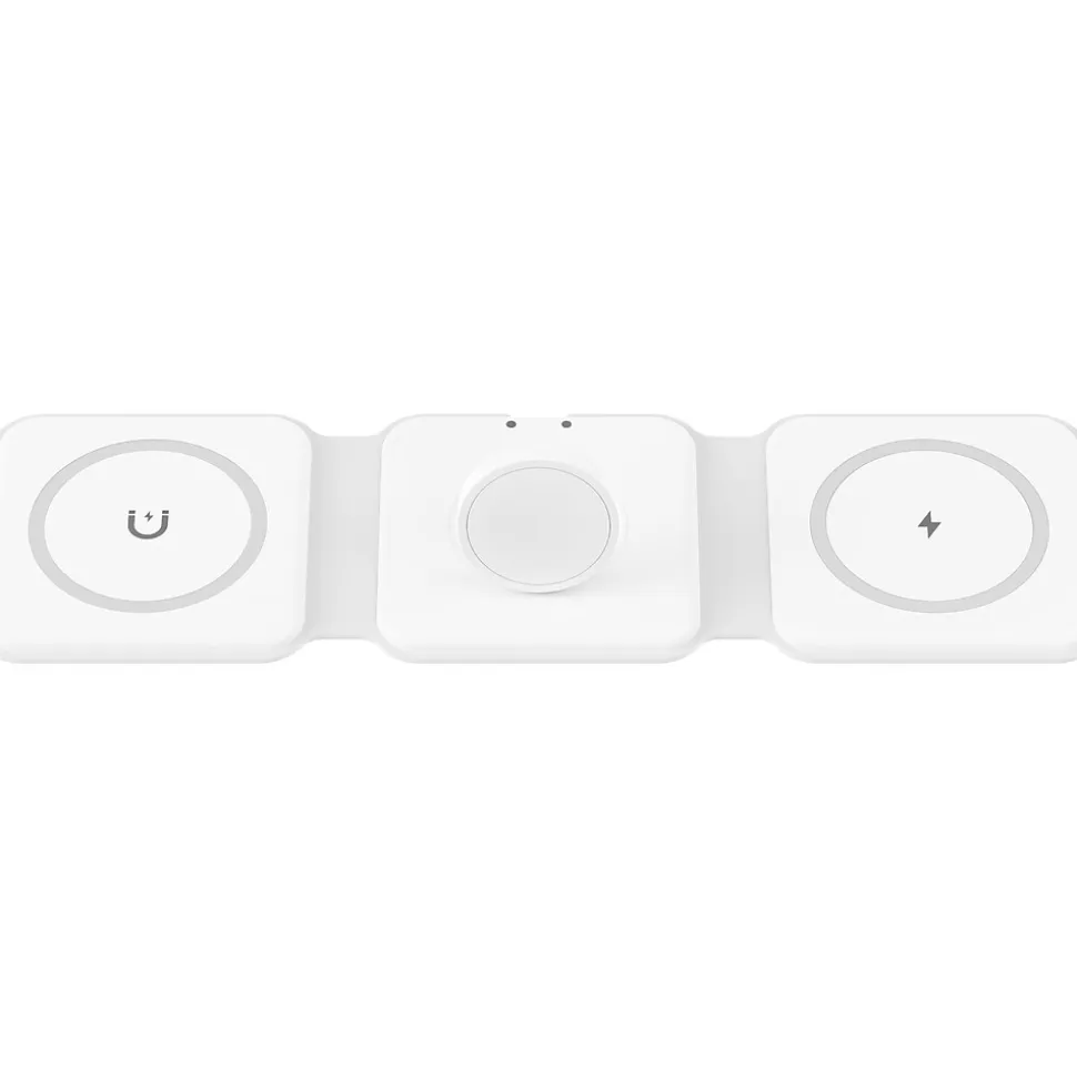 Vivitar Magnetic 3-in-1 Wireless Charging Stand, USB-C, White (PWR5002-WHT-T35-12)