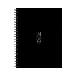 Willow Creek 2024-2025 Basic Black 6.5" x 8.5" Academic Weekly & Monthly Planner, Paper Cover, Black/Brown (47729) Hot