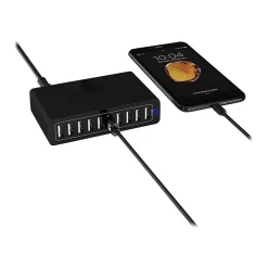 4XEM USB Charging Kit/Bundle for Phone/Tablet/GPS, Black (4XPOWER10USB)