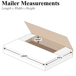 10 1/4" x 10 1/4" x 1" - White Easy-Fold Mailer, 50/Bundle